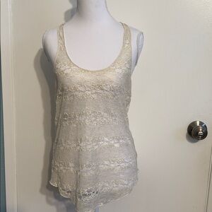 American Rag Cream Lace Tank Top